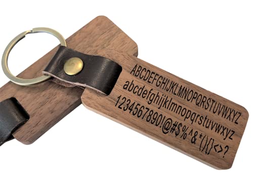 Victann Wood Keychain Blanks, Wooden Keychain Blanks With Real Leather Strap, Walnut Wood For Engraving Or Personalized Messages (Walnut Wood) #TOP5