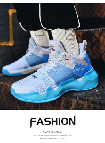 Bolognifi Tênis de basquete masculino de cano alto para treinamento ao ar livre, tênis de corrida an