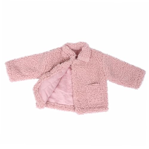 Costume hiver kid outerwear rose chaud veste en laine d'agneau anti-courant d'air