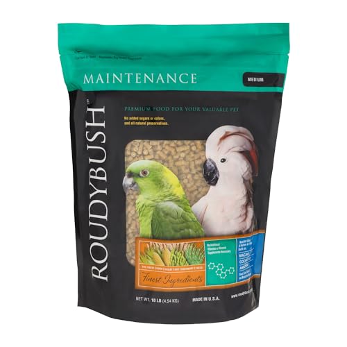 Roudybush Daily Maintenance Food for Birds - Scientifically Formulated Bird Feed - Bird Food Pellets w/Corn, Wheat, Soy & More - Nutritious & Healthy Feed for Birds (Medium, 10lb)