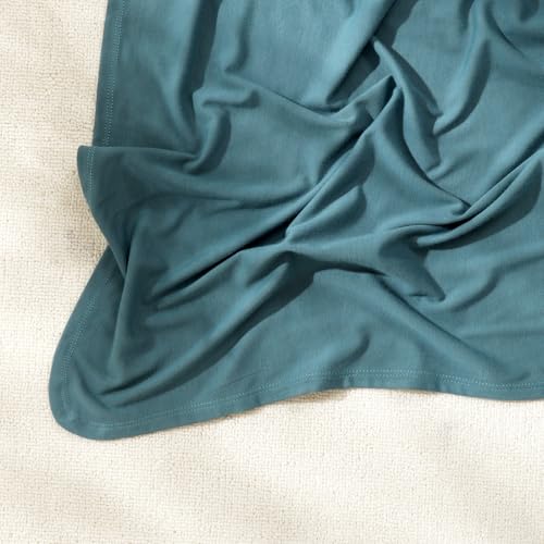 Image of GRSSDER Newborn Swaddle Blanket, Ultra Soft Jersey Receiving Blanket with Matching Headband and Beanie Set 33x44 inch, Stretchy Baby Neutral Swaddle Wrap for Girls and Boys