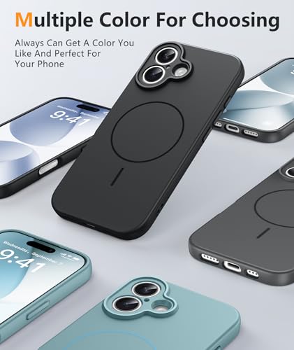 Image of FNTCASE for iPhone 17 Case: [Compatible with Magsafe] Integrated Silicone Phone Cases with [Full Camera Protection] [Screen Protector] Military Grade Shockproof Protective Cover
