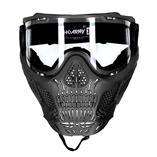 image for HK Army HSTL Skull Goggle Paintball Airsoft Mask - Black w/Clear Therm