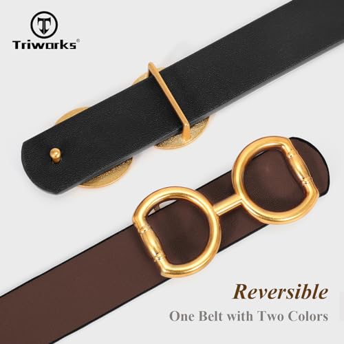Women Reversible Leather Belt for Jeans Pants4