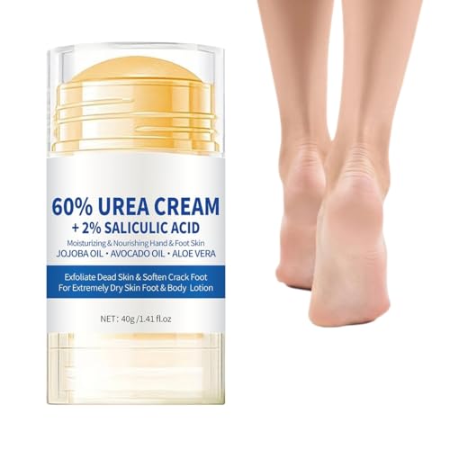 Urea Crema de Pies 60%, 2025 Nueva Crema de Pies para Talones Agrietados y Piel Seca, Loción de Urea para Hidratación Profunda, Quita Callos Nutre Suaviza,40g