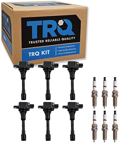 TRQ Ignition Coil & Iridium Spark Plug Kit Set for Infiniti Nissan V6 New