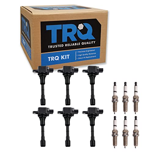 Trq Ignition Coil & Iridium Spark Plug Kit Set For Infiniti Nissan V6 New #TOP2