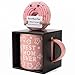 KyreDino Mothers Day Gifts, Best Mom Ever Gifts for Mom from Daughter, Pink Floral Embossed Pattern Mother's Day Mug and Handmade Donut Crochet Gifts Set