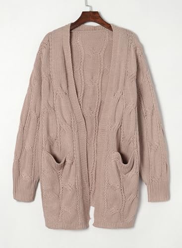 Dokotoo Long Cardigans for Women Open Front 2025 Long Sleeves Lightweight Fall Sweaters with Pockets4