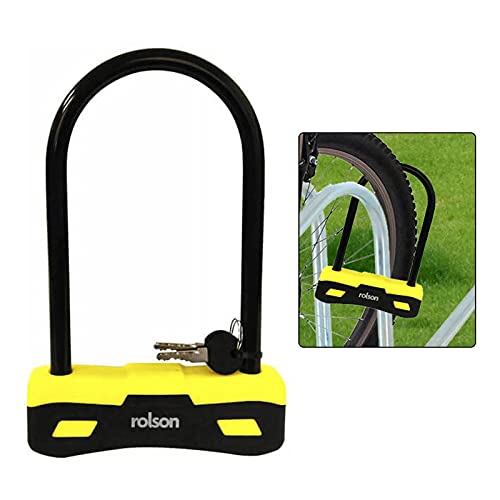 Rolson 66743 250 x 165 mm U Type Bicycle Lock , Black