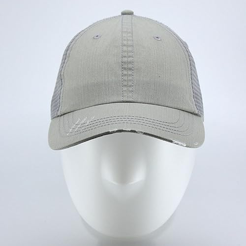 Image of The Vintage Year Distressed Cotton Unstructured Soft Mesh Breathable Adjustable Dirty Wash Dad Hat Trucker Baseball Cap