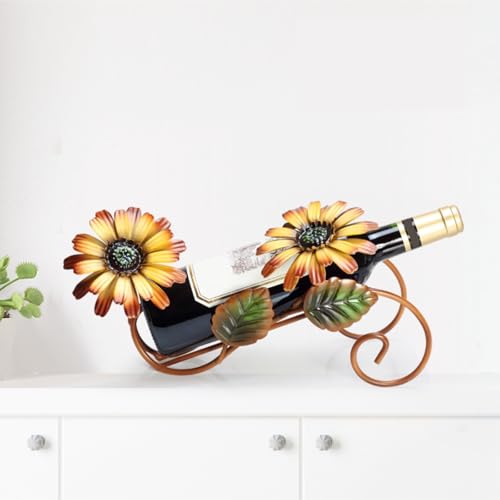 Soporte para botellas de vino con diseño de girasol miniatura 4