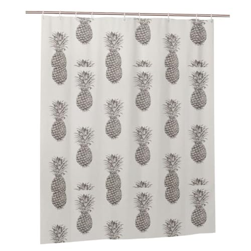 WOPQS Schöner Duschvorhang mit Ananas-Motiv, 152,4 x 182,9 cm, Badezimmerzubehör, für den täglichen Gebrauch im Haushalt, Gr&lagen für Zuhause
