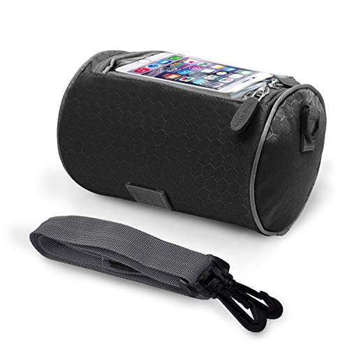 Bolsas para el Manillar de la Bicicleta MTB y Moto,Impermeable,Bandolera Extraíble,Soporte para Teléfono con Pantalla Táctil
