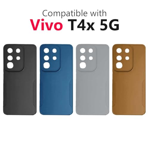 Image of Soft Back Cover Compatible with Vivo T4x 5G / iQOO Z10x 5G - Silicone Black