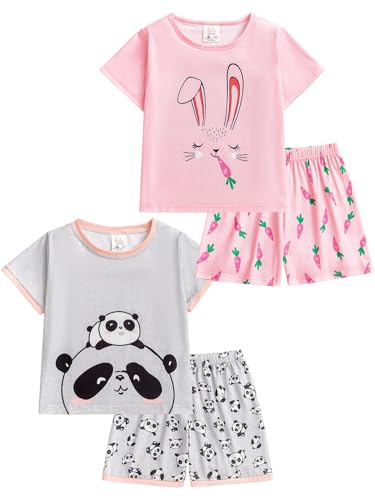 MyFav Pajama Set Big Girls Comfy PJS Lovely Heart Shape Printed Sleepwear Nighty
