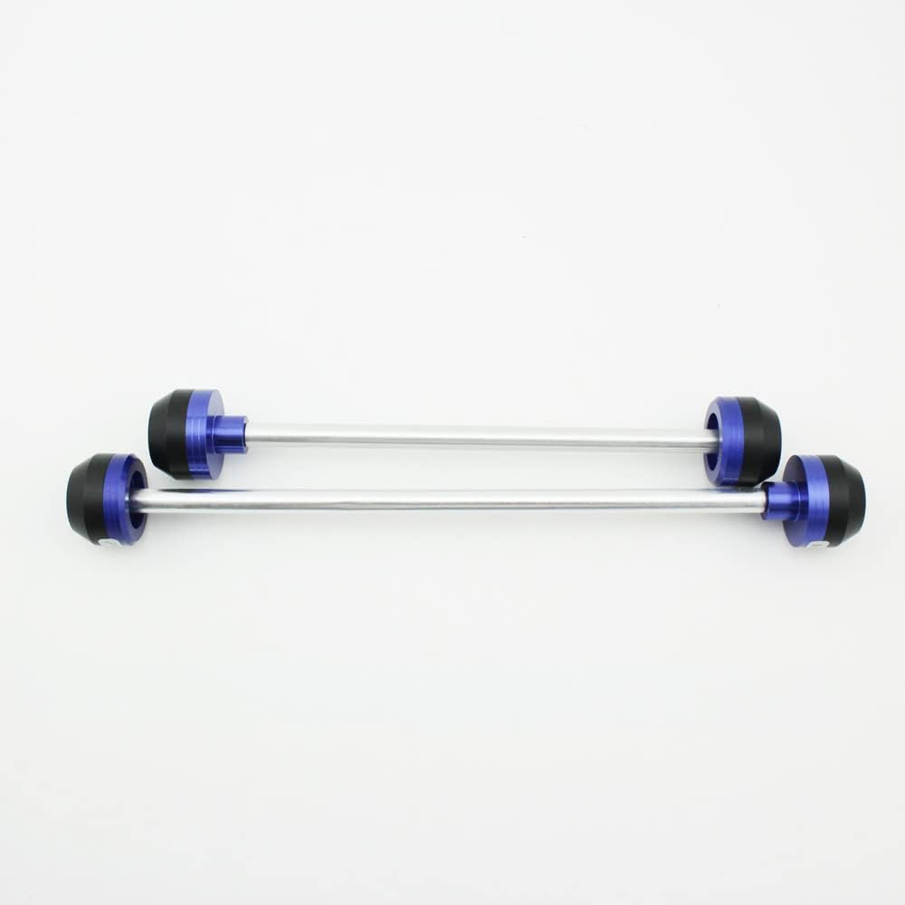 Motorcycle Aluminum Front Rear Axle Fork Wheel Protector Crash Sliders Compatible For B-KING 2008-2012 Crash Protector Frame Slider (Blue)