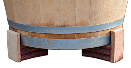 Temesso Le Dessous-de-Plat en Bois de chêne, Pieds pour tonneaux de vin - Set de 3 (3 douelle – Hauteur 9cm)