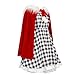 Pigmiss 8PCS Cindy Lou Who Costume Women Adult Houndstooth Dress with Cindy Wig Cape Christmas Cosplay Costume Accessories (8PCS, L)