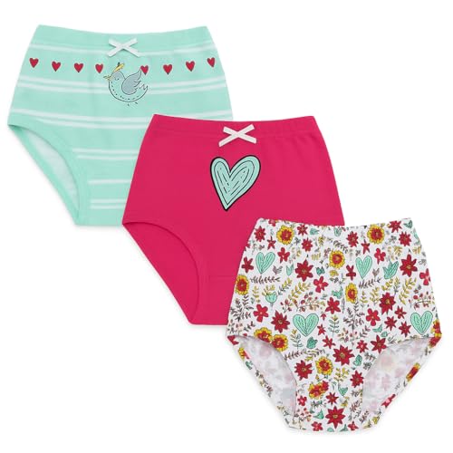 Valair Kids' Cotton Underwear Panties 3-Pack - Soft, Full-Cut Briefs for Little and Teen Girls, 12