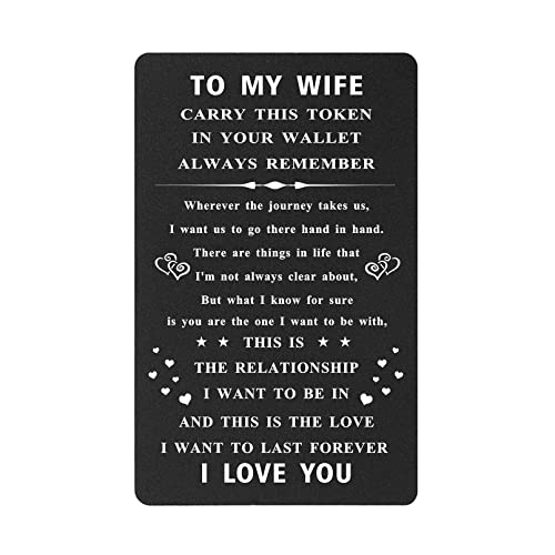 Image of TGCNQ Romantic Wife Gifts, Wallet Card Gifts for Wife for Mother's Day Christmas Valentines