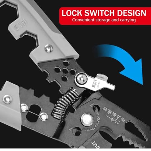Image of 28-in-1 Multifunction Wire Stripper, Cutter & Crimping Tool | Professional Electrical Wire Stripping, Cable Cutting, Winding & Crimping Pliers for Electricians, Technicians & DIY Wiring Work