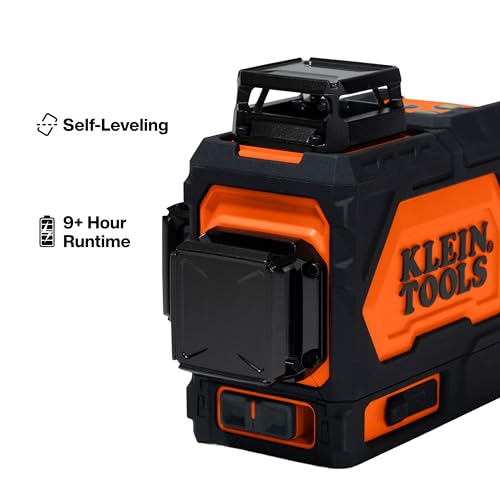 Image of Klein Tools 93PLL Self-Leveling Laser Level, Green 3x360-Deg Planes, Rechargeable Battery, Magnetic Mount, Class II Laser (≤1mW @ 510-530nm)