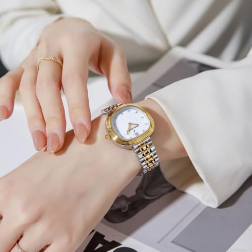 Image of Daniel Hechter Paris Collection Analog Watch for Women with Cushion Dial, Crystal Hour Markers, Roman Numeral at 12 o'Clock and Stainless Steel Strap - DHW2030