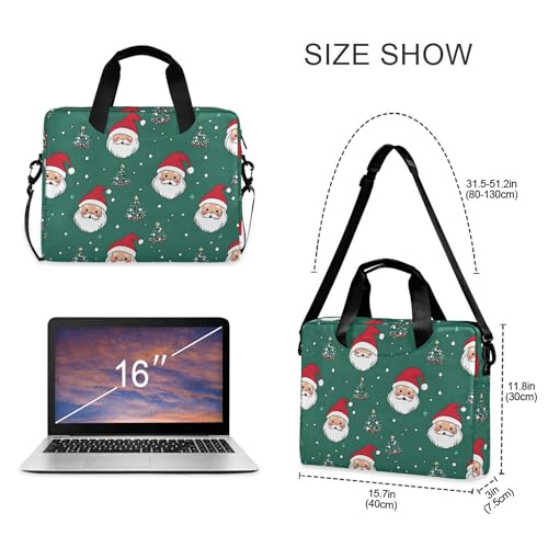 ALAZA Santa Claus Bolsa para Laptop 13-15.6 pulg miniatura 4