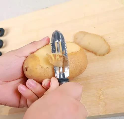 Kit Descascadores De Alimentos Inox Legumes, Frutas E Peixes