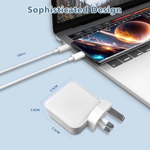65W USB C Fast Charger Power Adapter Compatible With MacBook Pro 16,15,14,13 inch, Air 2018/2019/2020,Mac Book Air 13 inch, iPad Pro and All USB C Devices