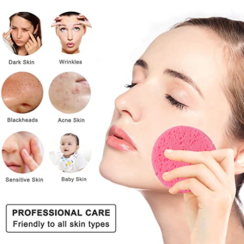 50-Count Compressed Facial Sponges For Daily Cleansing And Gentle Exfoliating, 100% Natural Cellulose Spa Sponge Perfect For Removing Dead Skin, Dirt And Makeup #TOP1