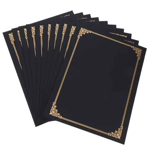 Porte-certificats papier noir protéger documents et diplômes