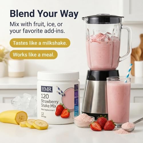 Image of HMR 120 Strawberry Meal Replacement Shake Powder, 12 Servings