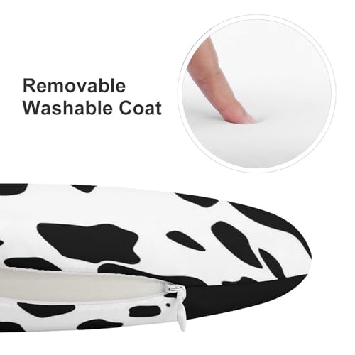 Coussin de chaise rond imprimé vache pour assise prolongée sans douleur