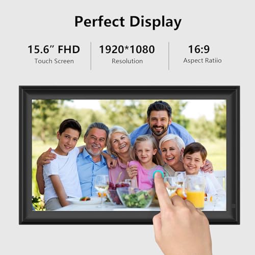 Dxmart 64Gb Frameo Wifi Digital Picture Frame 15.6 Inch Wifi Digital Photo Frame With 1920X1080 Fhd Ips Touch Screen, Motion Sensor,Wall-Mounted,Digital Photo Frame Share Photos And Videos Via Frameo App thumb #1