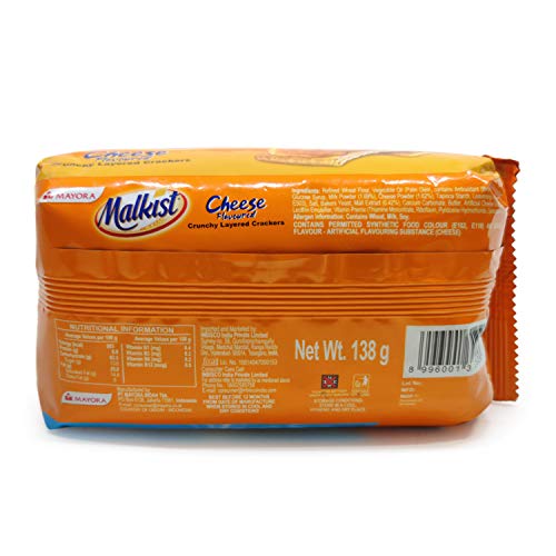 Malkist Crunchy Layer Crackers - Cheese, 138g