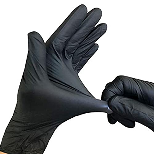 100 Stück Nitril Einweghandschuhe Schwarz Wasserdichter Puderfreier Handschuh Garten Haushalt Küche Labor Reinigung… – Bild 5