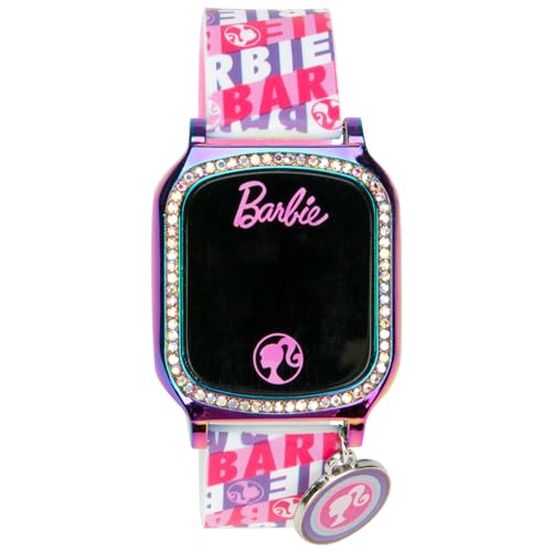 Accutime Barbie Pink Waves LED Kid's Watch with Silicone Band2