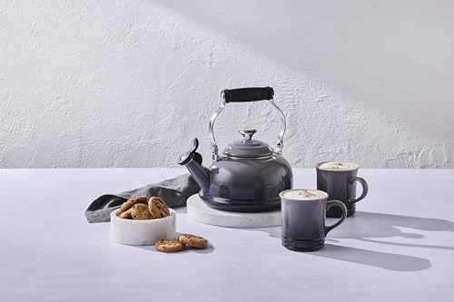 Image of Le Creuset Enamel On Steel Whistling Tea Kettle, 1.7 qt., Oyster