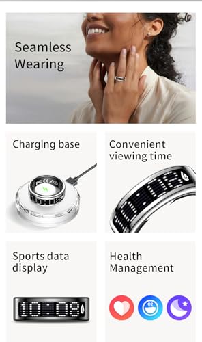 Image of Smart Ring Pro, Radiant Silver, 8-18.2mm | India's First Call Alert Ring, Prayer Mode, Heart Rate Monitor, Auto Workout Tracking