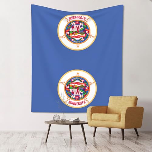 Tapisserie murale drapeau Minnesota légère drap de lit doux chambre