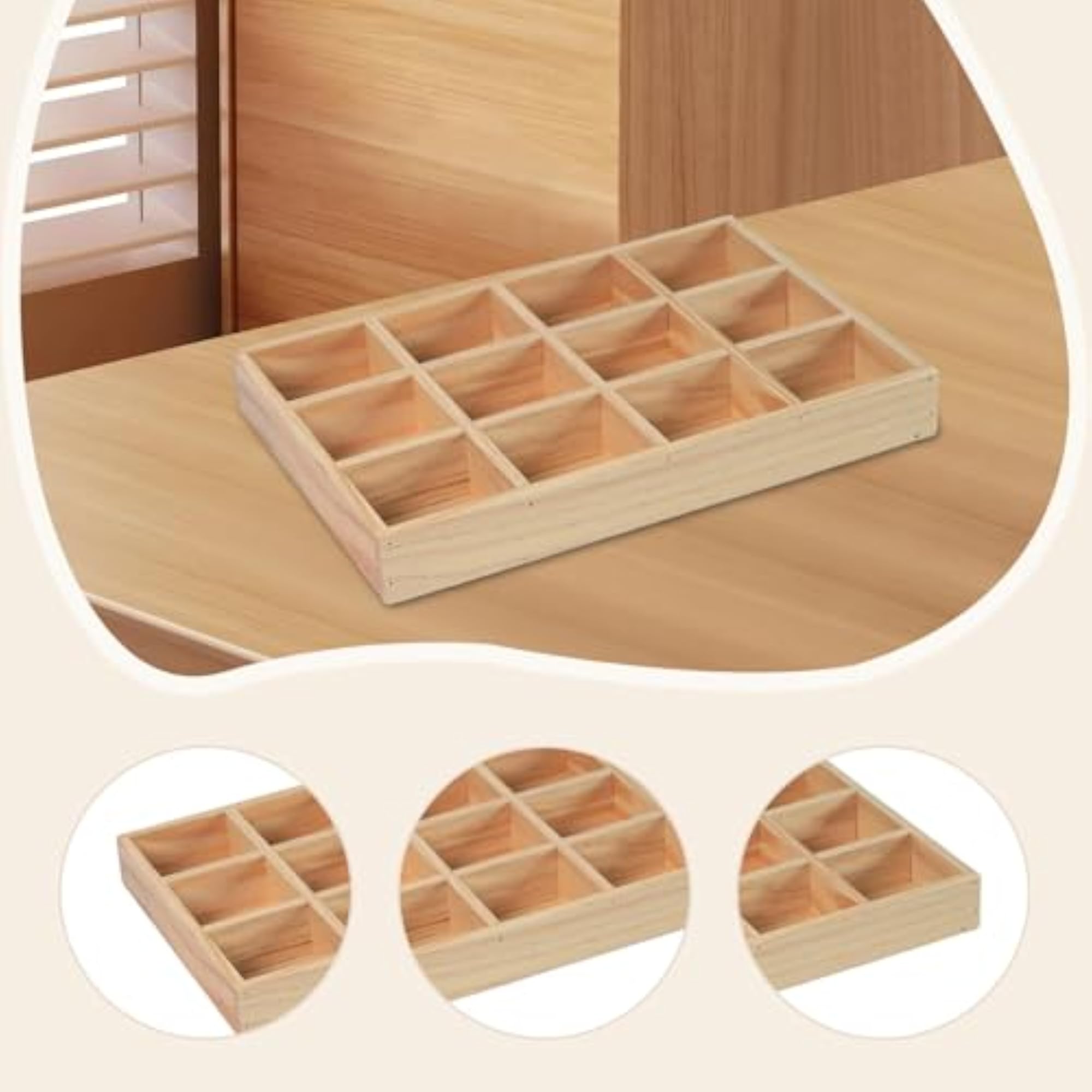 Wooden Jewelry Storage Tray for Small Plants