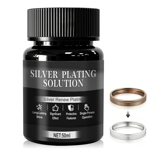 kuailaya Silver Plating Solution Silver Plating Kit Excellent Performance Good Bonding Durable Improved Appearance and Protection for Jewelry Electronics Metal Ornaments 50ml