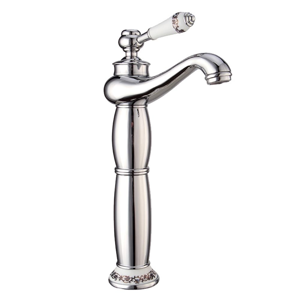 Robinet de lavabo haut et mitigeur monocommande eau chaude/froide en Laiton