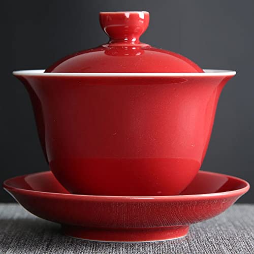 ティーカップ、カンフーティーカップ、165ml 中国景徳鎮蓋湾陶器カンフーティーセットティーカップボウル茶道チューリーン