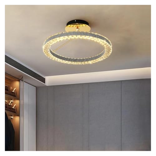 Luminaire suspendu forme d'anneau réglable télécommande salon - 4