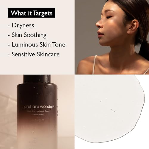 haruharu Wonder Black Rice Hyaluronic Toner for Sensitive Skin 10.1 fl.oz, Alcohol Free, Fragrance Free, Deep Hydration, Glass Skin, Korean Skincare, Vegan, Cruelty-Free - Image 7