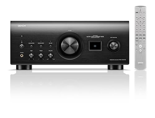 Denon PMA-3000NE Integrated Amplifier (80W x 2-Ch), Black, Versatile Home Stereo Amplifier with 7th-Gen Ultra AL32 Processing, MM/MC Phono Preamp, Pure Analog Mode, Optical, Coaxial & RCA Inputs