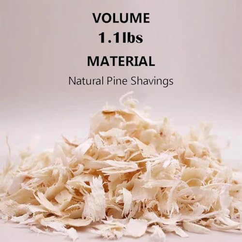 Image of MANON ROSA Wood Shavings for Bird Bedding - Natural Aspen Soft Low-Dust & Odor-Control Nesting Material for Parakeets Parrots Rabbits Cockatiel for Cages, Nest Boxes, Small Pet Litter